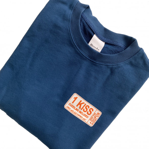 Crew Sweat - One Kiss - steel blue