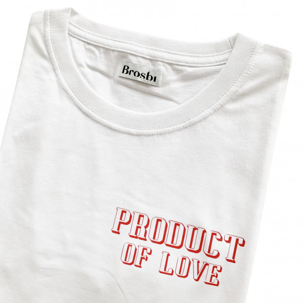 Classic Slim Fit Tee - Product of Love - white