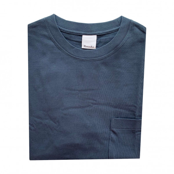 Loose Fit Pocket Tee - navy