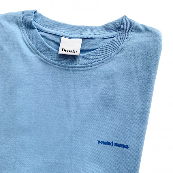 Regular Fit Tee - Wasted Money - sky blue